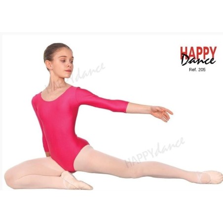 MAILLOT BALLET MANGA FRANCESA COSTURA TRASERA