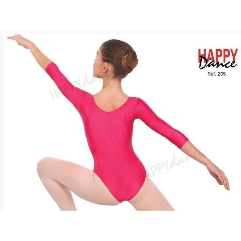 MAILLOT BALLET MANGA FRANCESA COSTURA TRASERA