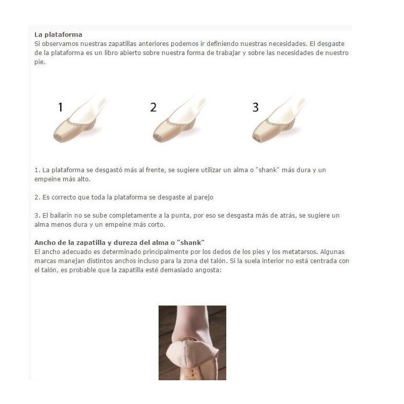 PUNTAS DUREZA MEDIA Y EMPEINE ANCHO ESTRECHO