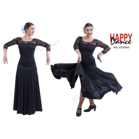 FALDA FLAMENCO MONOCOLOR EF005