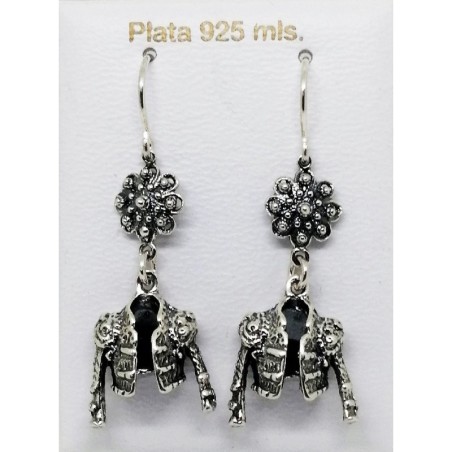 PENDIENTES CHAQUETILLA DE PLATA