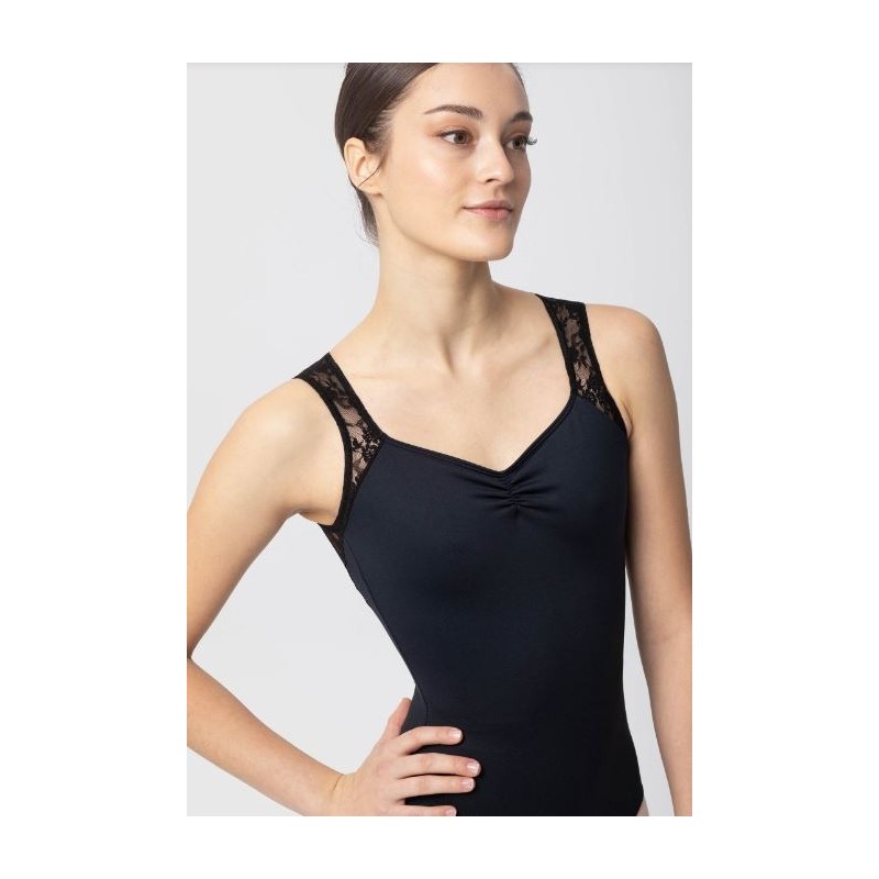 MAILLOT SIN MANGAS ENCAJE FLORES