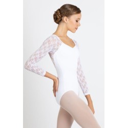 MAILLOT MANGA LARGA CON ENCAJE FLORES 2