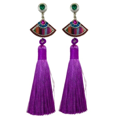 PENDIENTES CON FLECOS BUGANVILLA