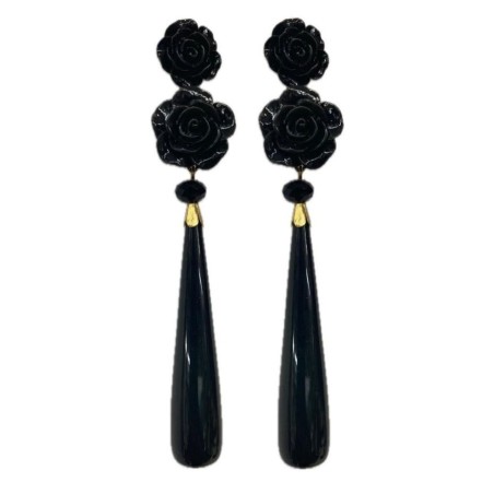 PENDIENTES LÁGRIMA DOS FLORES