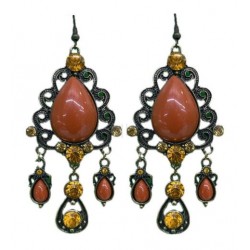 PENDIENTES PIEDRAS CORAL