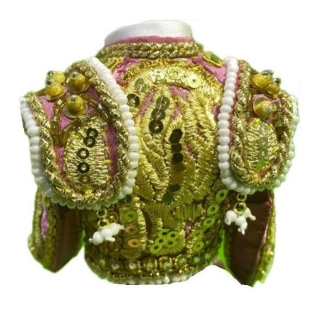 CHAQUETILLA TORERO MINI ROSA PALO Y ORO