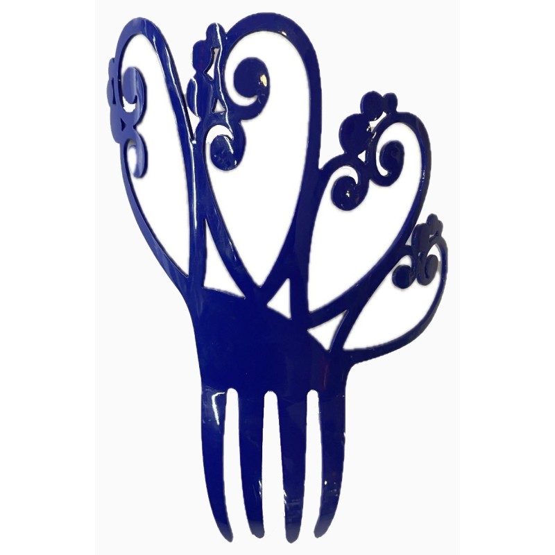 PEINETA FLORES ACETATO GRANDE