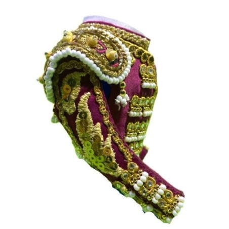 CHAQUETILLA TORERO MINI FUCSIA Y ORO CON PIEDRAS