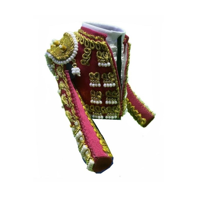 CHAQUETILLA TORERO MINI ROSA FUCSIA Y ORO