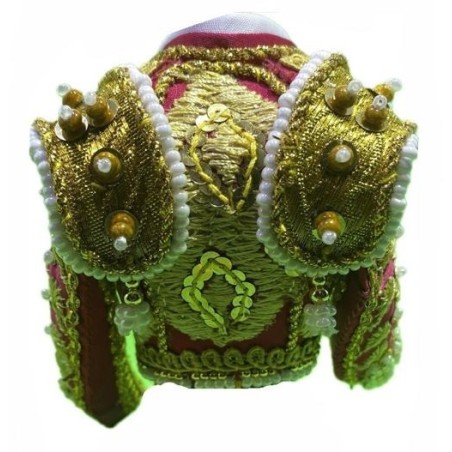 CHAQUETILLA TORERO MINI ROSA FUCSIA Y ORO