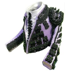 CHAQUETILLA TORERO MINI LILA Y AZABACHE 2