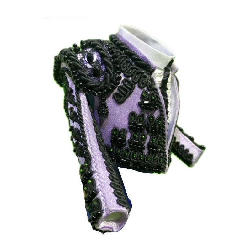 CHAQUETILLA TORERO MINI LILA Y AZABACHE
