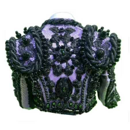 CHAQUETILLA TORERO MINI LILA Y AZABACHE