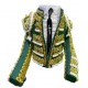 CHAQUETILLA TORERO MINI VERDE AGUA Y ORO