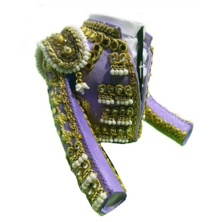CHAQUETILLA TORERO MINI LILA Y ORO