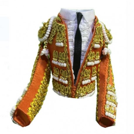 CHAQUETILLA TORERO MINI NARANJA Y ORO