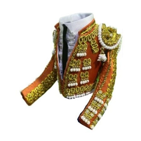 CHAQUETILLA TORERO MINI NARANJA Y ORO