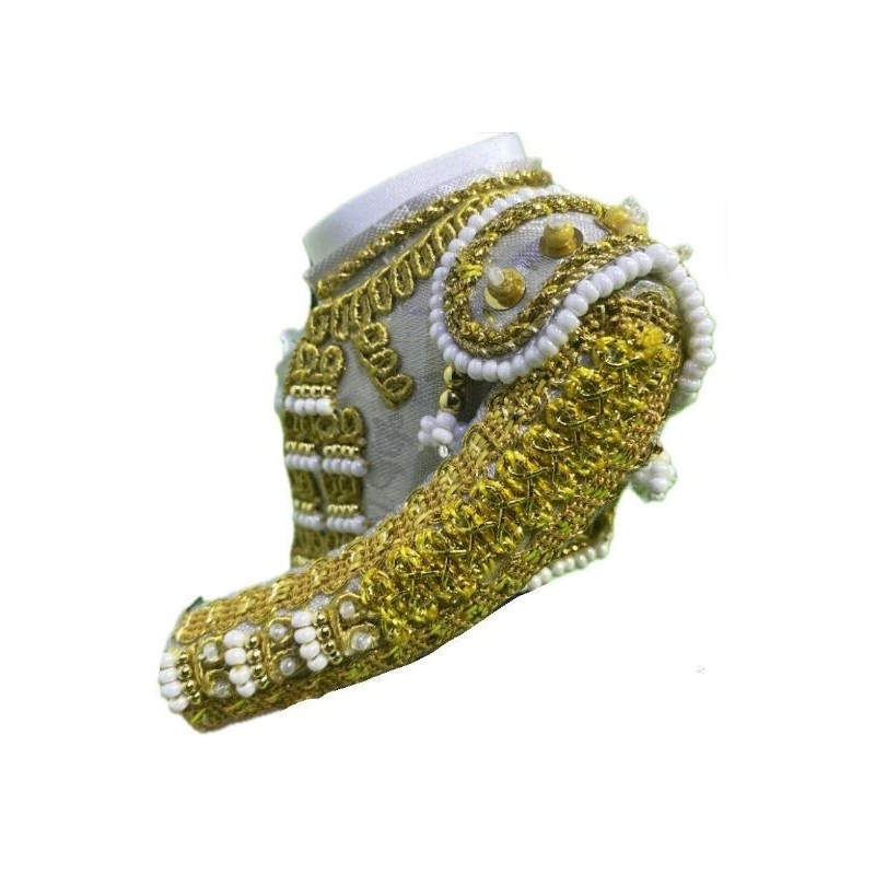CHAQUETILLA TORERO MINI GRIS PERLA Y ORO