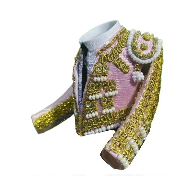 CHAQUETILLA TORERO MINI ROSA CLARO Y ORO
