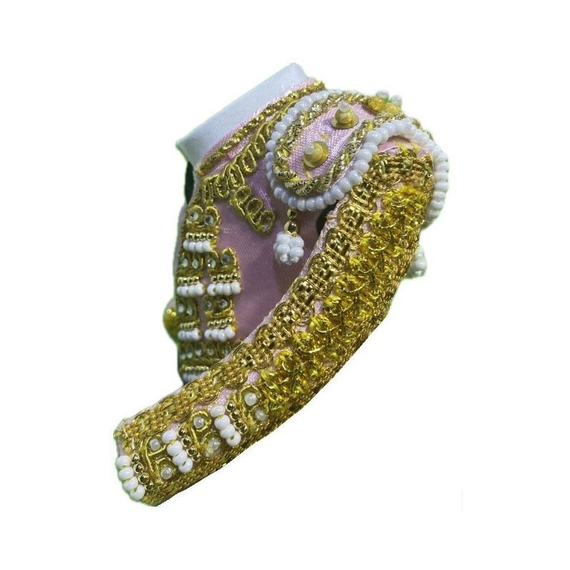 CHAQUETILLA TORERO MINI ROSA CLARO Y ORO