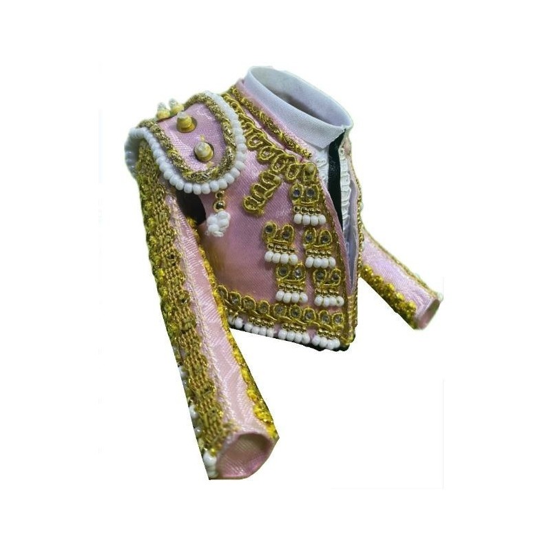 CHAQUETILLA TORERO MINI ROSA CLARO Y ORO