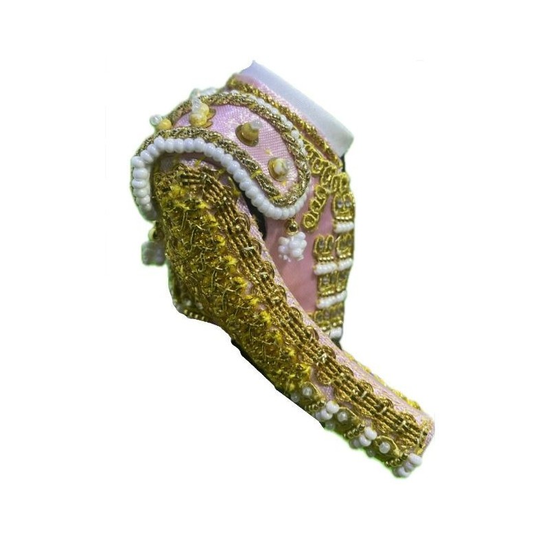 CHAQUETILLA TORERO MINI ROSA CLARO Y ORO