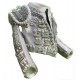 CHAQUETILLA TORERO MINI BLANCA Y PLATA