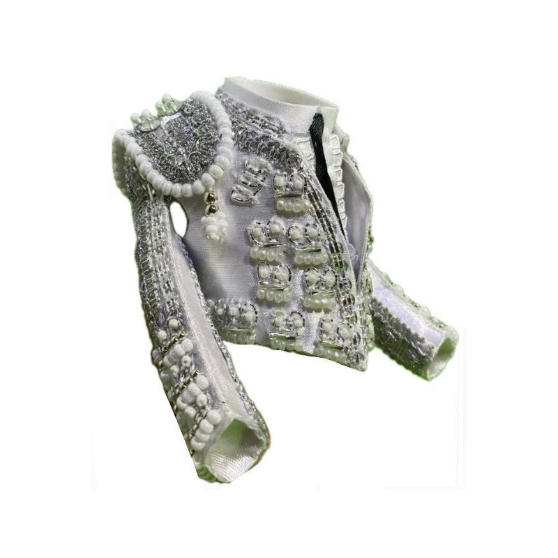 CHAQUETILLA TORERO MINI BLANCA Y PLATA