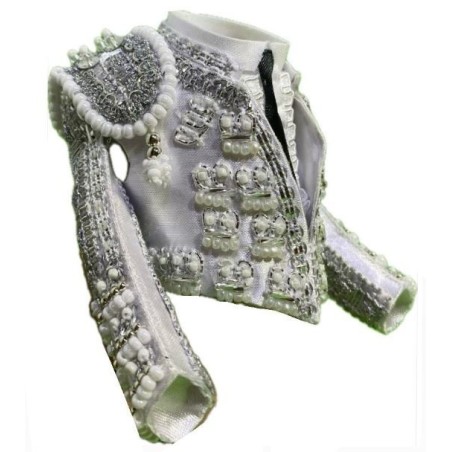 CHAQUETILLA TORERO MINI BLANCA Y PLATA
