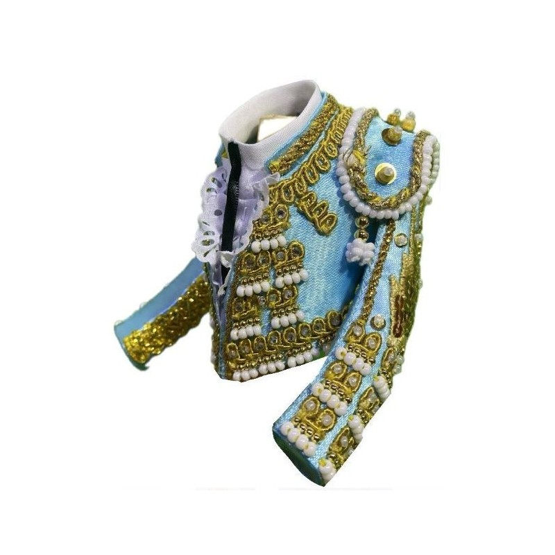CHAQUETILLA TORERO MINI AZUL CIELO Y ORO
