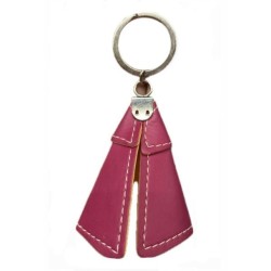 LLAVERO CAPOTE PIEL FUCSIA 2