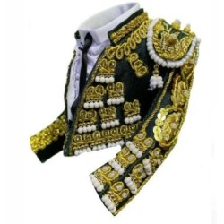 CHAQUETILLA TORERO MINI VERDE BOTELLA Y ORO 2