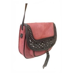 BOLSO PIEL Y CUERO CORAL 2