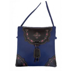 BOLSO CUERO AZUL MARINO