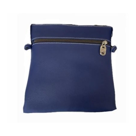 BOLSO CUERO AZUL MARINO