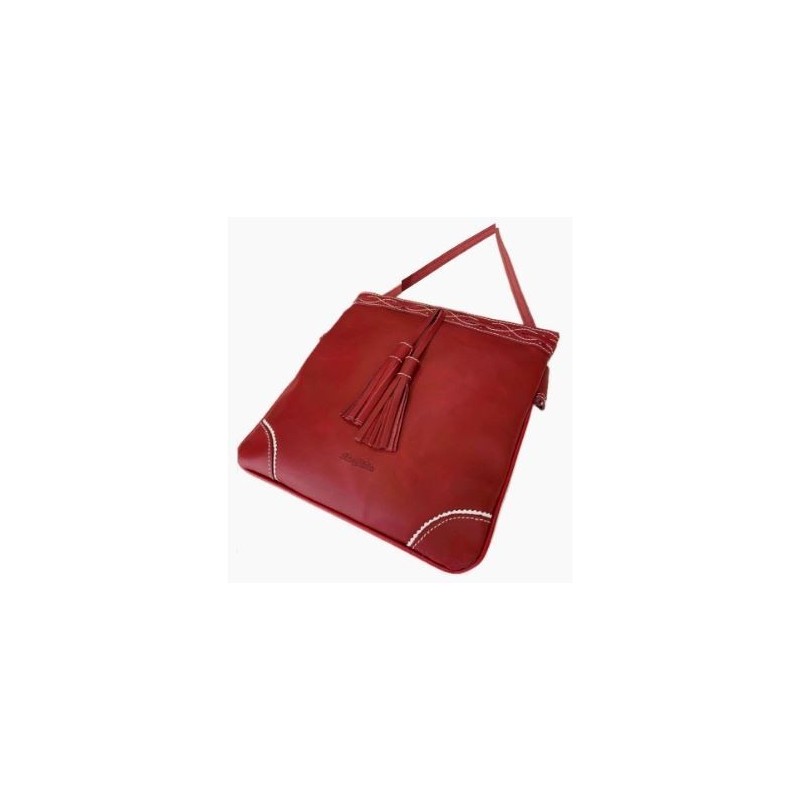 BOLSO CUERO PEQUEÑO GRANATE