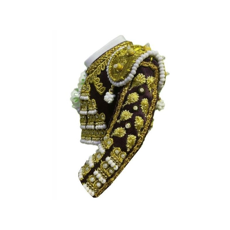 CHAQUETILLA TORERO MINI BERENJENA Y ORO