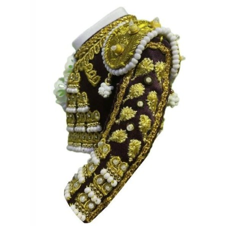 CHAQUETILLA TORERO MINI BERENJENA Y ORO