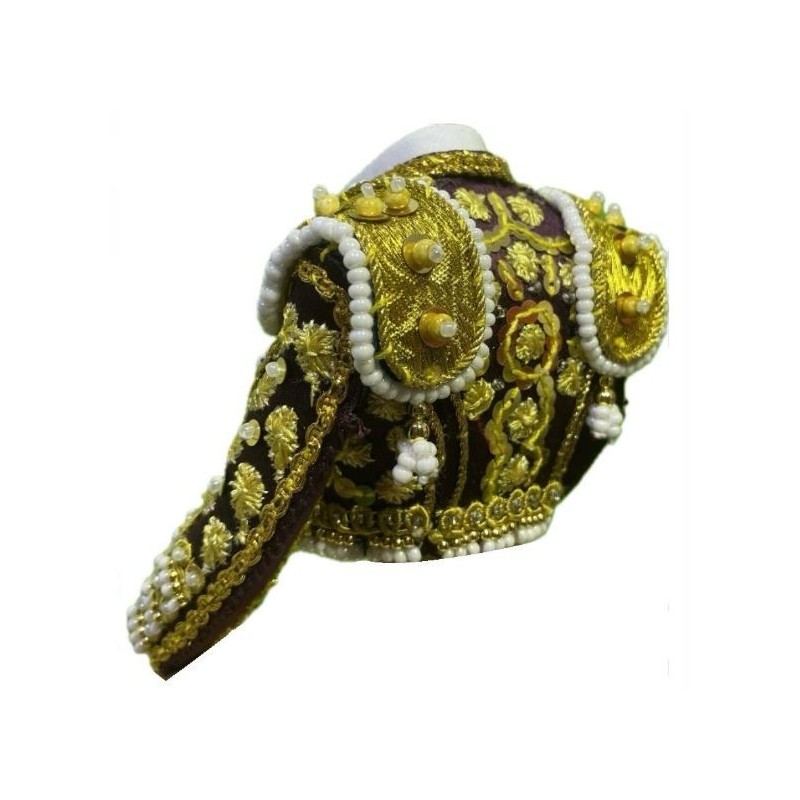 CHAQUETILLA TORERO MINI BERENJENA Y ORO