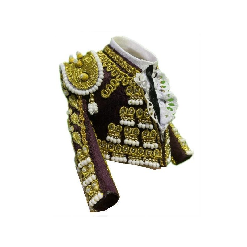 CHAQUETILLA TORERO MINI BERENJENA Y ORO
