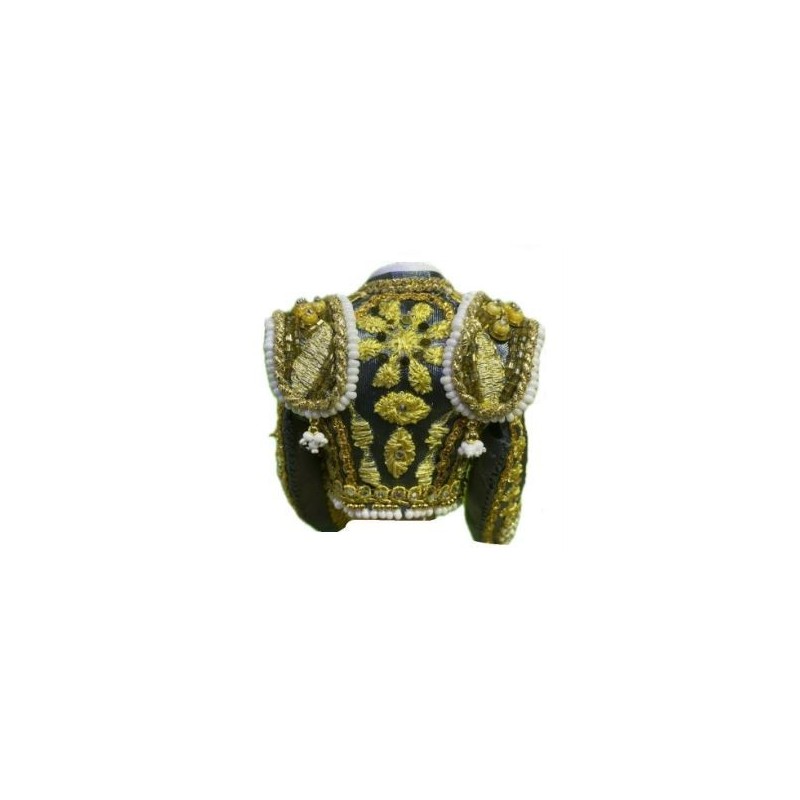 CHAQUETILLA TORERO MINI GRIS PLOMO Y ORO