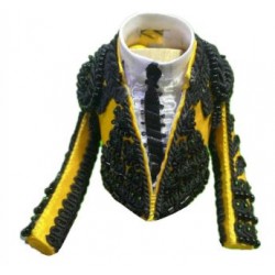 CHAQUETILLA TORERO MINI MOSTAZA Y AZABACHE