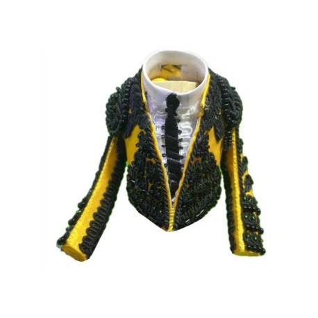 CHAQUETILLA TORERO MINI MOSTAZA Y AZABACHE