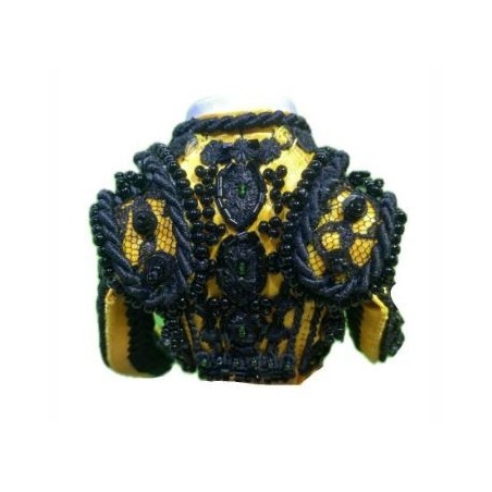 CHAQUETILLA TORERO MINI MOSTAZA Y AZABACHE
