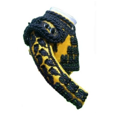 CHAQUETILLA TORERO MINI MOSTAZA Y AZABACHE