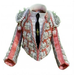 CHAQUETILLA TORERO MINI SALMÓN Y PLATA