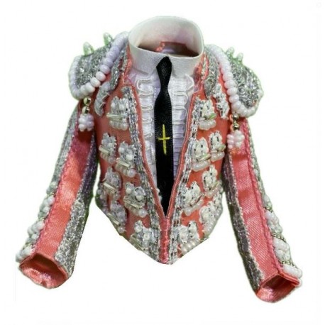 CHAQUETILLA TORERO MINI SALMÓN Y PLATA