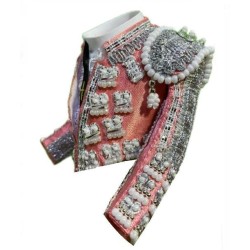 CHAQUETILLA TORERO MINI SALMÓN Y PLATA 2