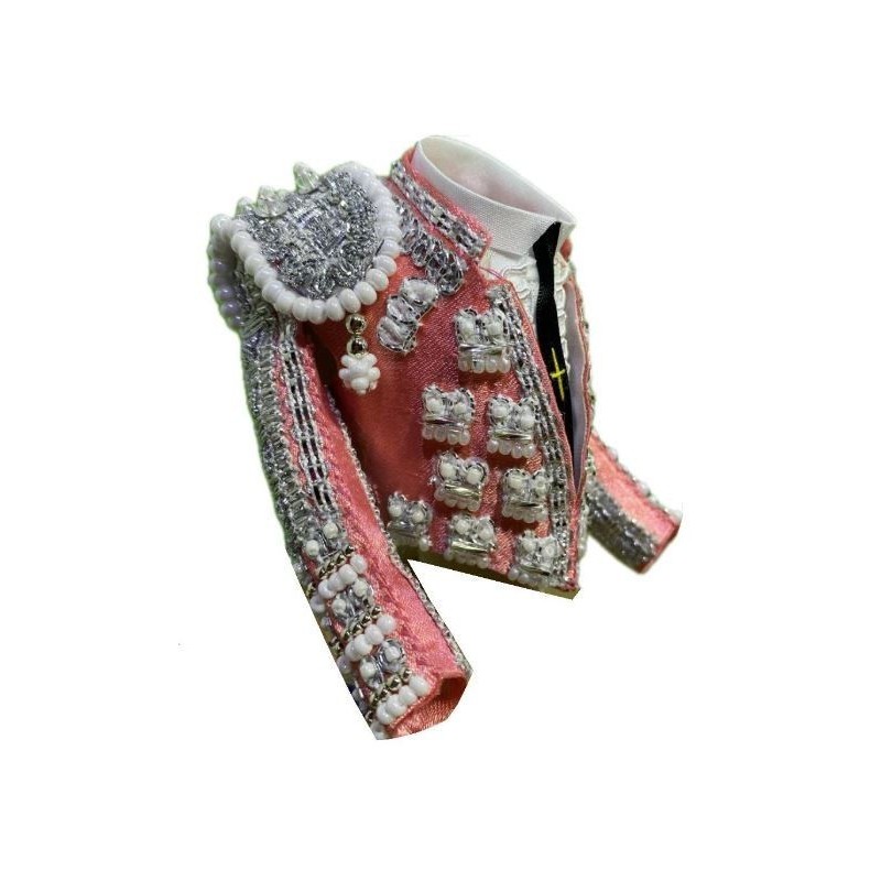 CHAQUETILLA TORERO MINI SALMÓN Y PLATA